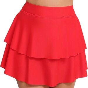 Ruffle Red Women's Bikini short/skirt